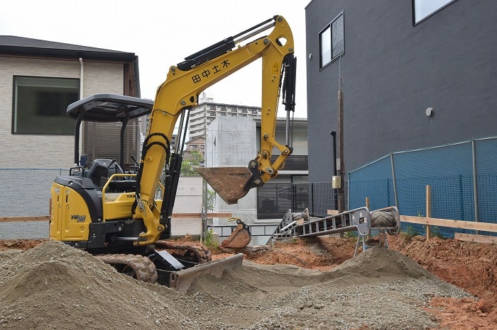 「福岡市中央区02」注文住宅現場リポート②【基礎工事】【根切り】