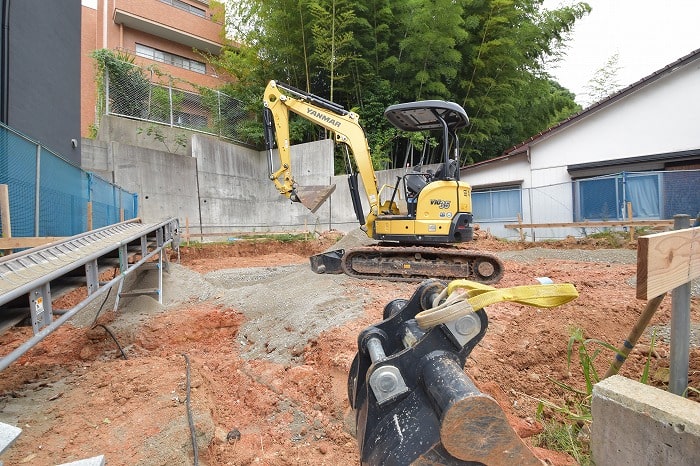 「福岡市中央区02」注文住宅現場リポート②【基礎工事】【根切り】
