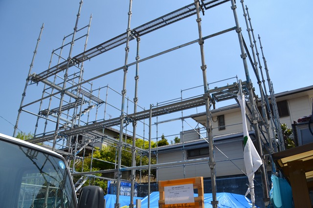 「福岡市早良区04」注文住宅現場リポート③【足場工事】