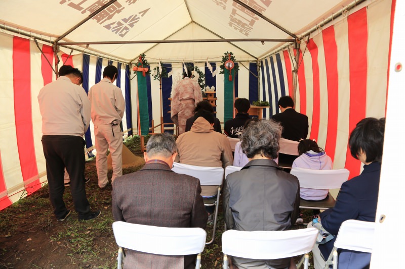 福岡市早良区小田部01　注文住宅建築現場リポート①　～地鎮祭～