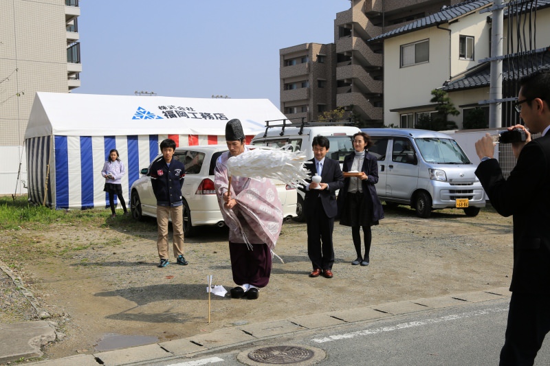 福岡市早良区小田部01　注文住宅建築現場リポート①　～地鎮祭～