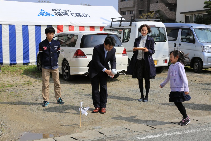 福岡市早良区小田部01　注文住宅建築現場リポート①　～地鎮祭～