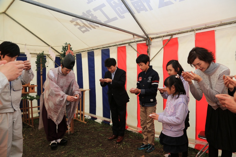 福岡市早良区小田部01　注文住宅建築現場リポート①　～地鎮祭～