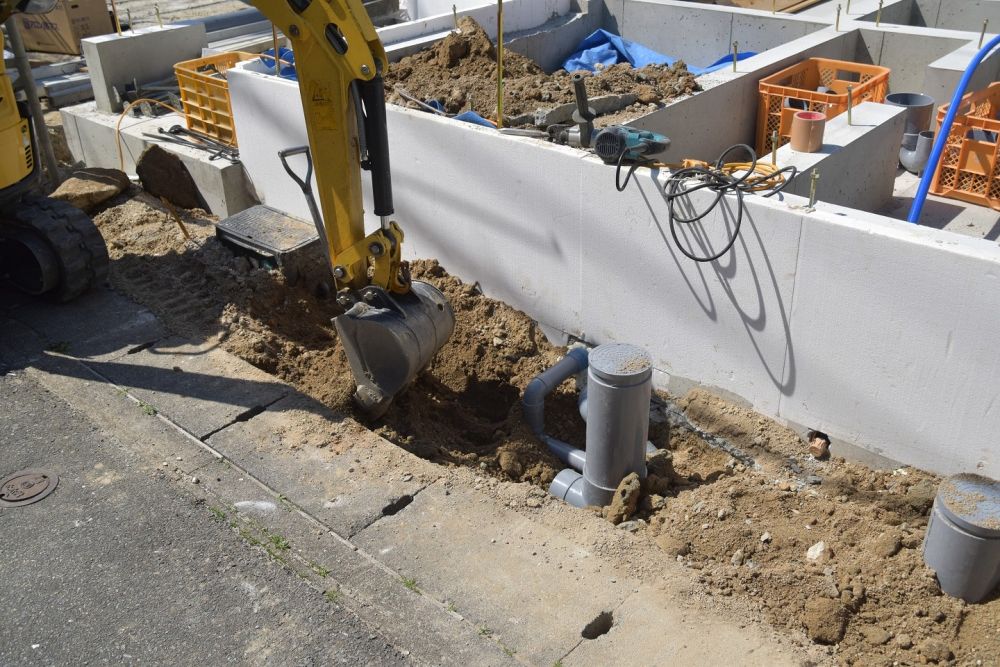 「福岡市早良区05」注文住宅現場リポート③【基礎工事】【給排水】