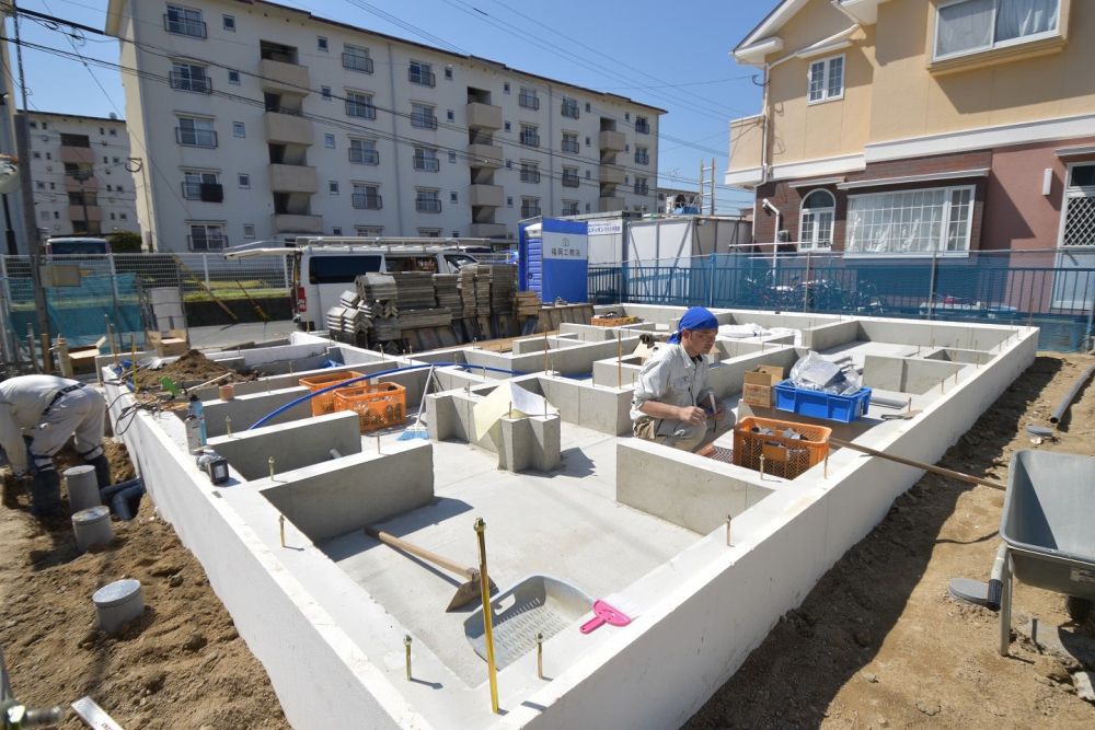 「福岡市早良区05」注文住宅現場リポート③【基礎工事】【給排水】