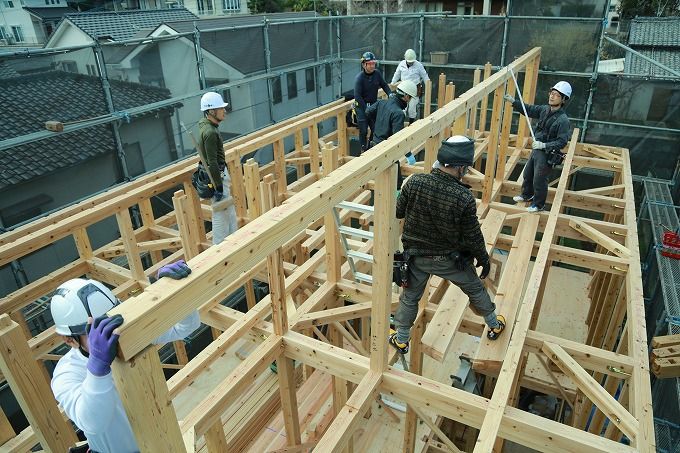 「福岡市城南区七隈03」注文住宅現場リポート④【上棟式】