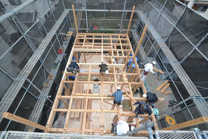 「福岡市城南区七隈03」注文住宅現場リポート④【上棟式】