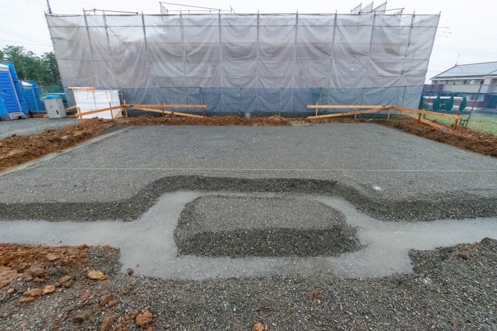 「糟屋郡久山町01」注文住宅現場リポート③【基礎工事】【砕石転圧】