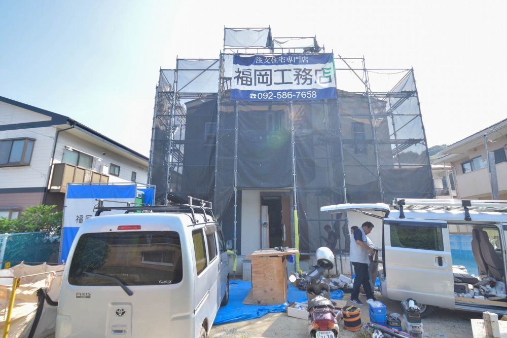 福岡市早良区東入部01　注文住宅建築現場リポート⑦