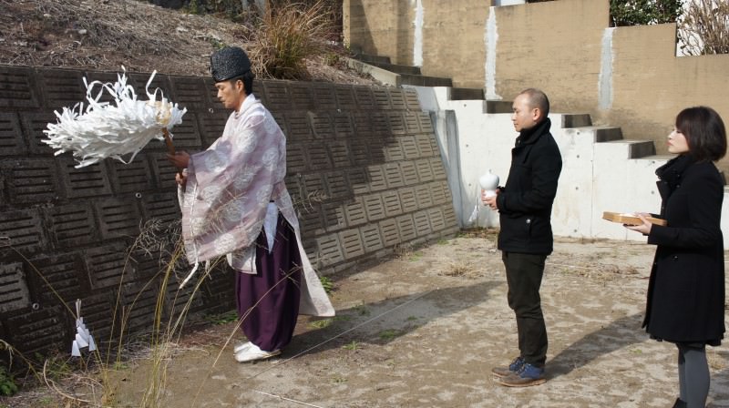 福岡市東区02　注文住宅建築現場リポート①　～地鎮祭～