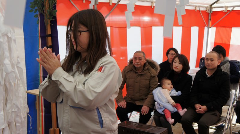 福岡市東区02　注文住宅建築現場リポート①　～地鎮祭～