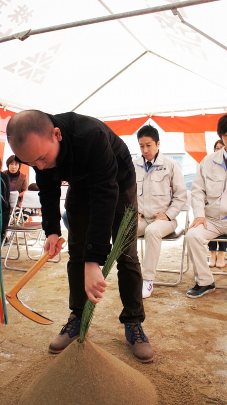 福岡市東区02　注文住宅建築現場リポート①　～地鎮祭～