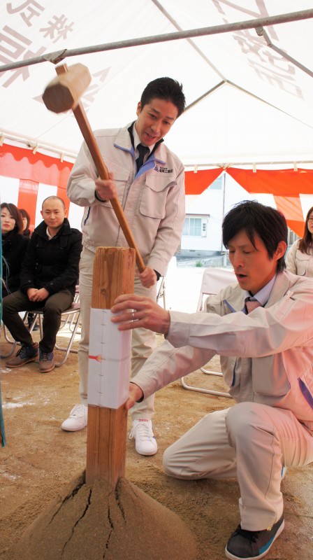 福岡市東区02　注文住宅建築現場リポート①　～地鎮祭～