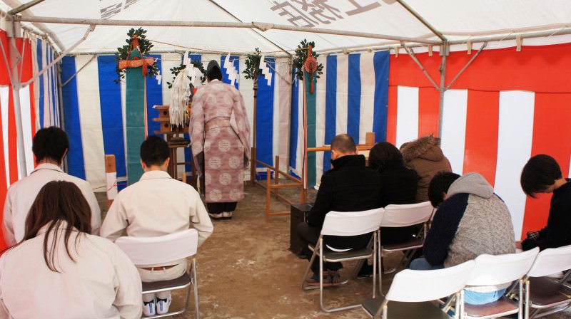 福岡市東区02　注文住宅建築現場リポート①　～地鎮祭～