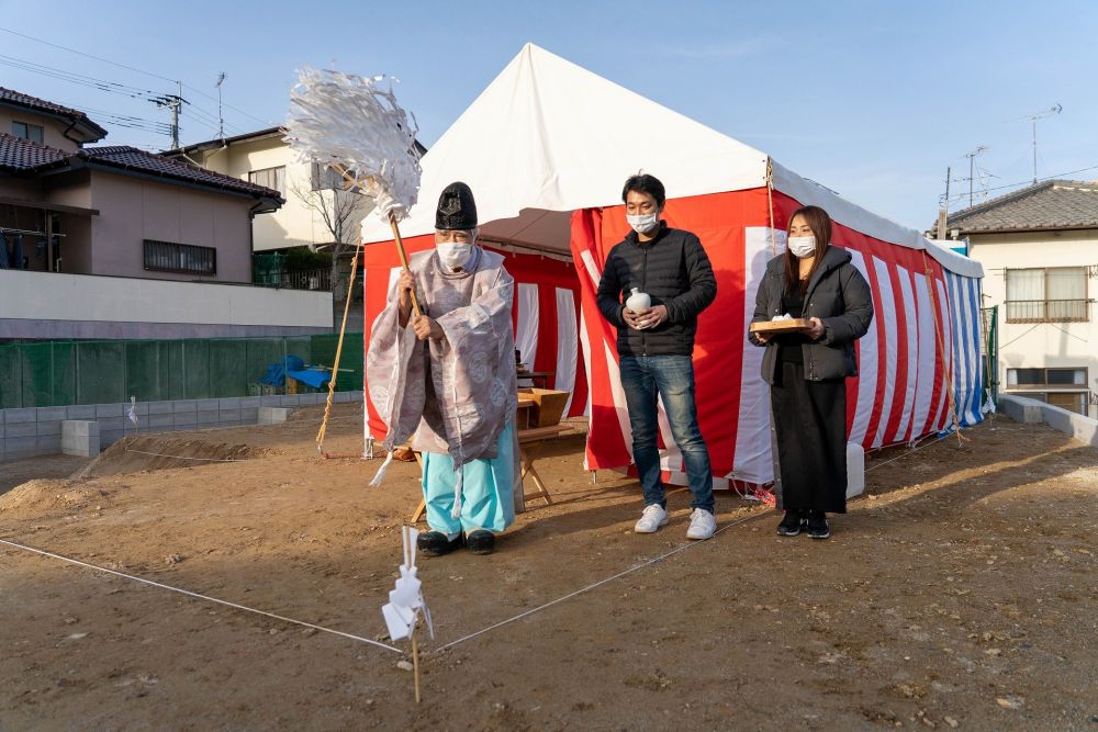 福岡市城南区05　注文住宅建築現場リポート①　～地鎮祭～