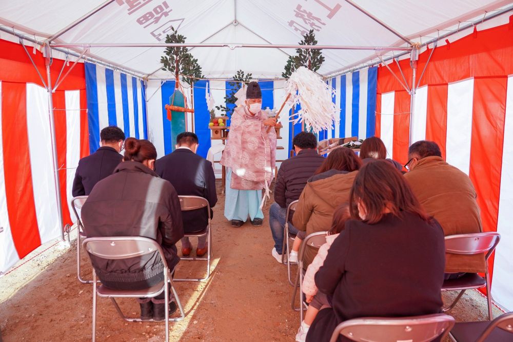 「福岡市城南区05」注文住宅現場リポート①【地鎮祭】