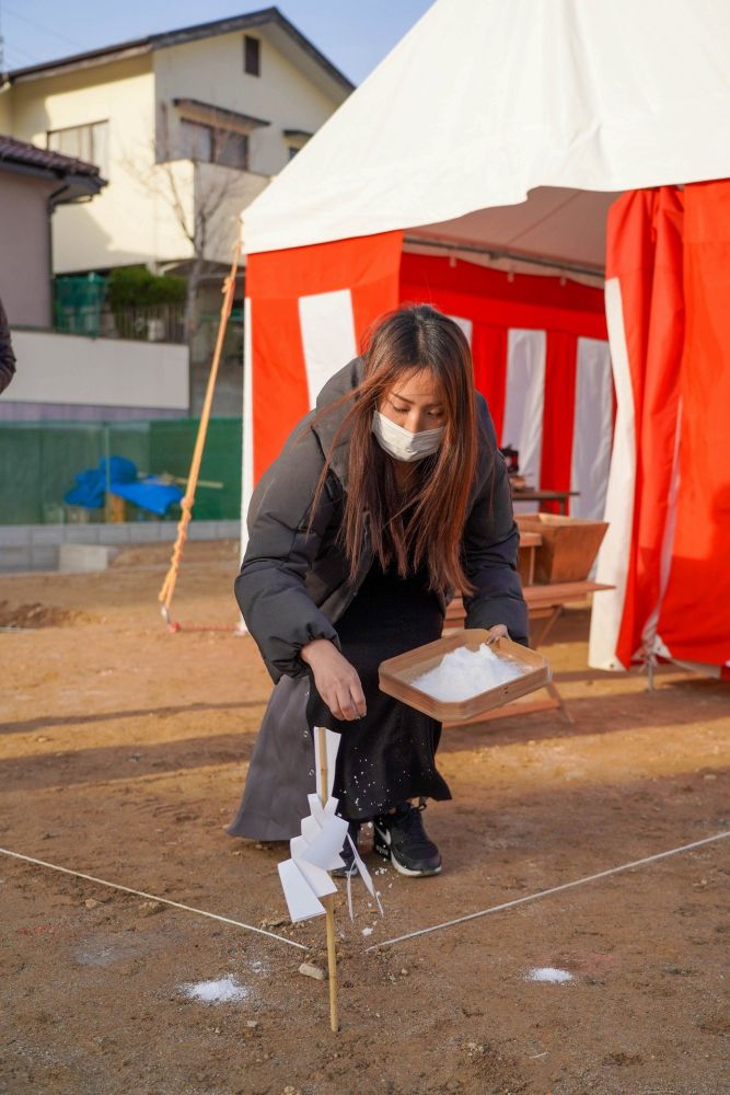 福岡市城南区05　注文住宅建築現場リポート①　～地鎮祭～