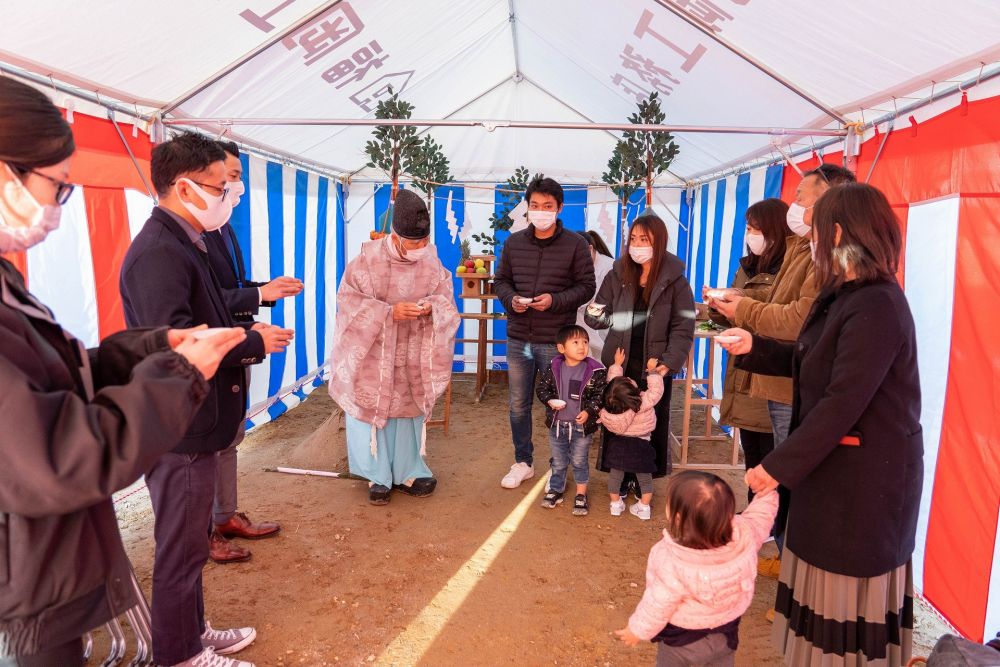「福岡市城南区05」注文住宅現場リポート①【地鎮祭】