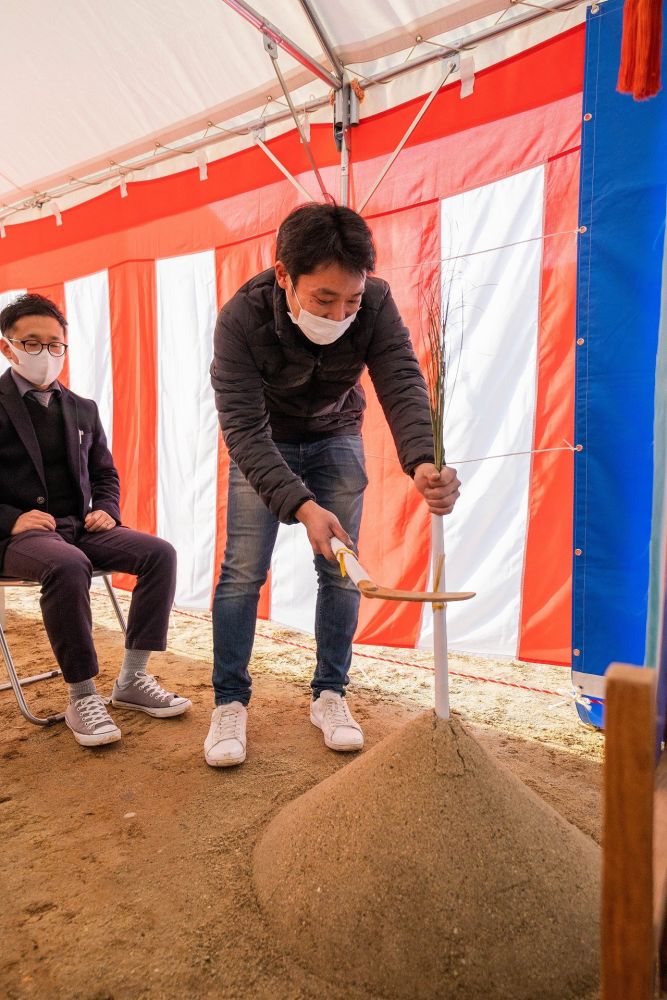 「福岡市城南区05」注文住宅現場リポート①【地鎮祭】
