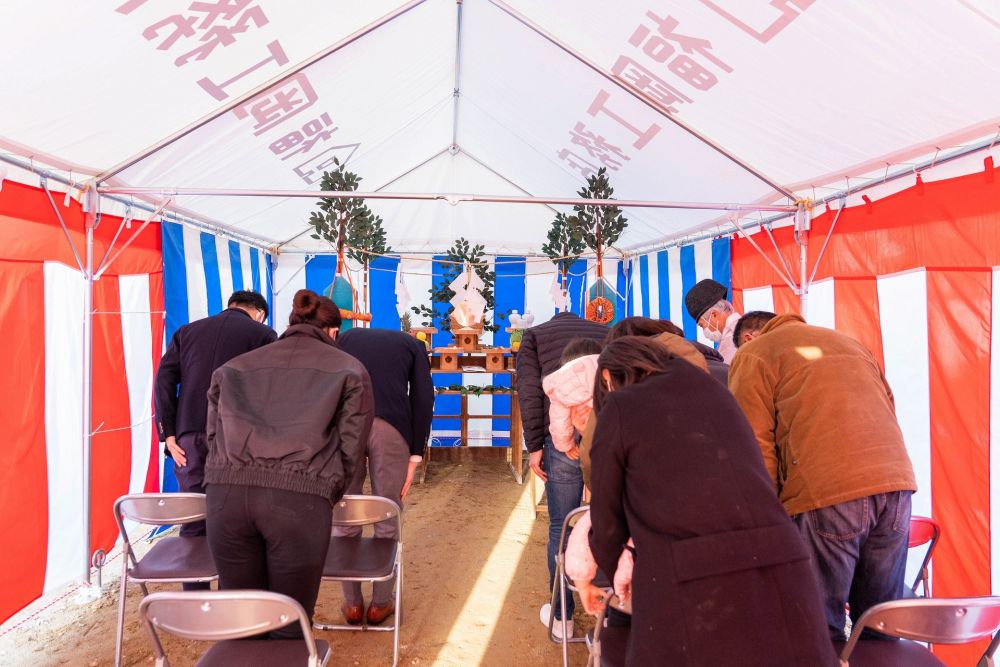 「福岡市城南区05」注文住宅現場リポート①【地鎮祭】