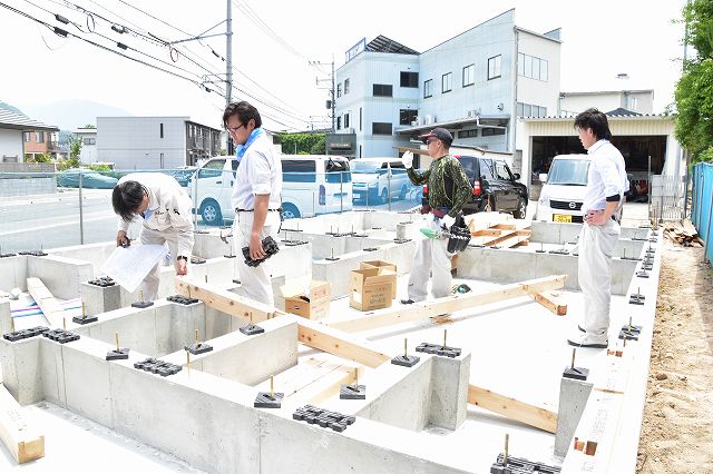 「太宰府市05」注文住宅現場リポート④【木工事】【土台敷き】