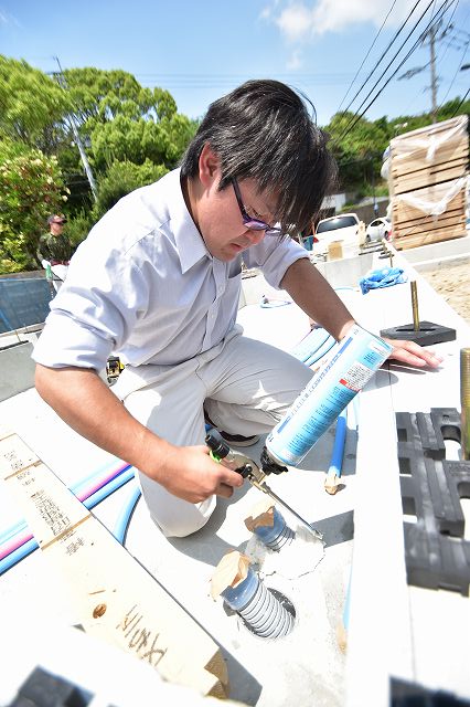 「太宰府市05」注文住宅現場リポート④【木工事】【土台敷き】