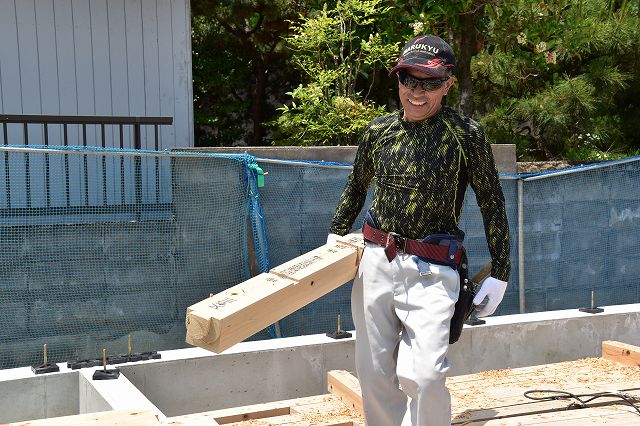 「太宰府市05」注文住宅現場リポート④【木工事】【土台敷き】