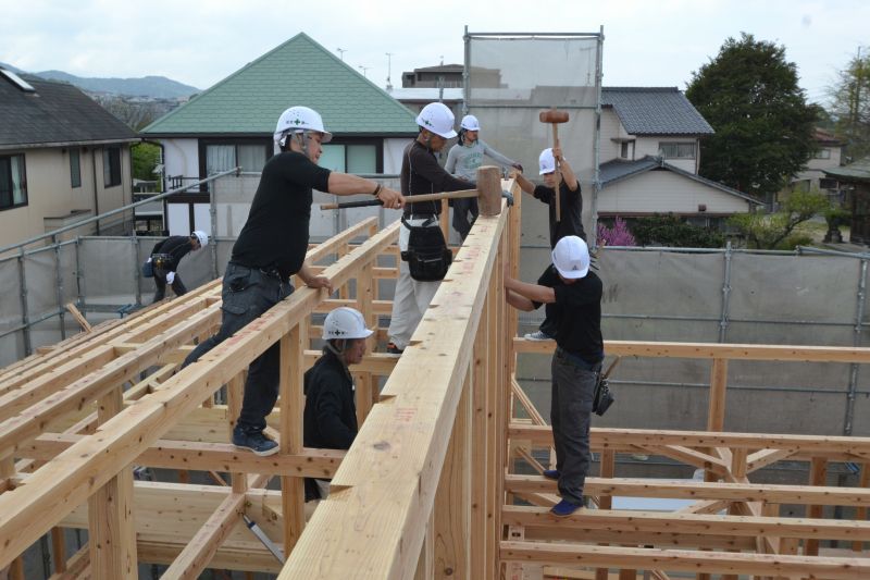 福岡県筑紫野市杉塚01　注文住宅建築現場リポート⑤　～上棟式～