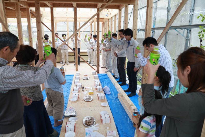 「筑紫野市杉塚01」注文住宅現場リポート⑤【上棟式】