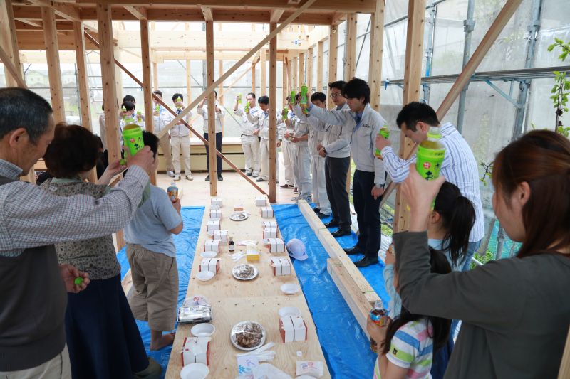 福岡県筑紫野市杉塚01　注文住宅建築現場リポート⑤　～上棟式～