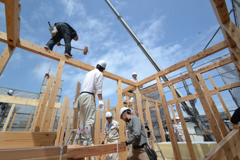 福岡県筑紫野市杉塚01　注文住宅建築現場リポート⑤　～上棟式～