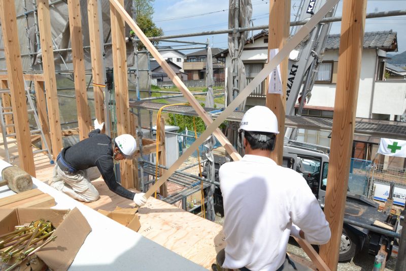 福岡県筑紫野市杉塚01　注文住宅建築現場リポート⑤　～上棟式～