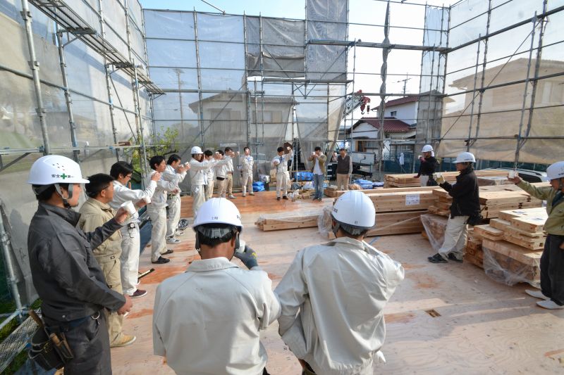 「筑紫野市杉塚01」注文住宅現場リポート⑤【上棟式】