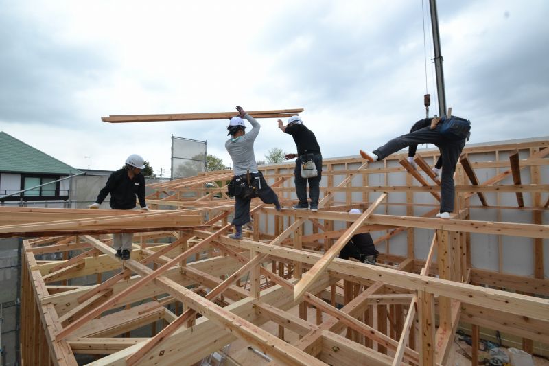 福岡県筑紫野市杉塚01　注文住宅建築現場リポート⑤　～上棟式～