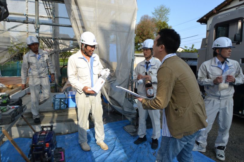 「筑紫野市杉塚01」注文住宅現場リポート⑤【上棟式】