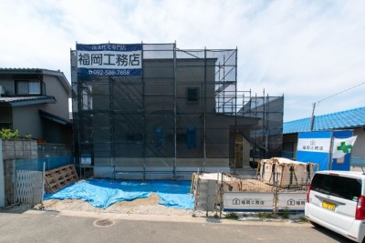 福岡市東区09　注文住宅建築現場リポート⑥　～木工事・断熱材キューワンボード～