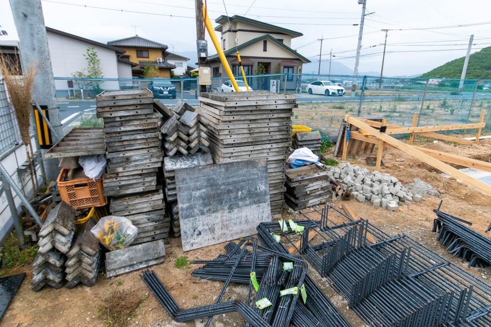 福岡県糟屋郡粕屋町03　注文住宅建築現場リポート③　～基礎工事・配筋～