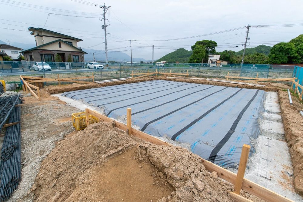 福岡県糟屋郡粕屋町03　注文住宅建築現場リポート③　～基礎工事・配筋～