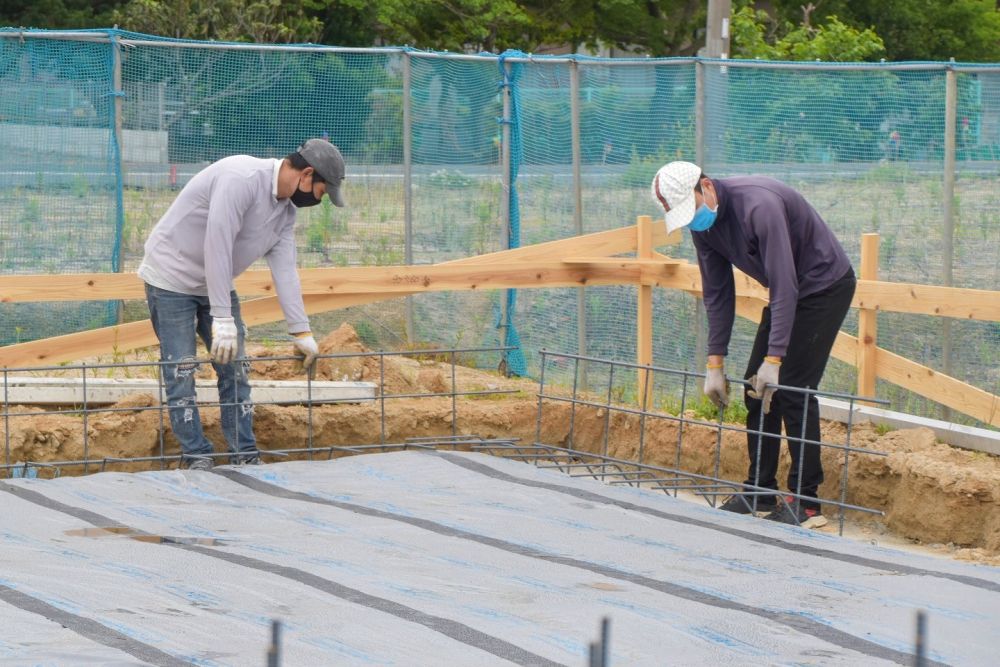 福岡県糟屋郡粕屋町03　注文住宅建築現場リポート③　～基礎工事・配筋～