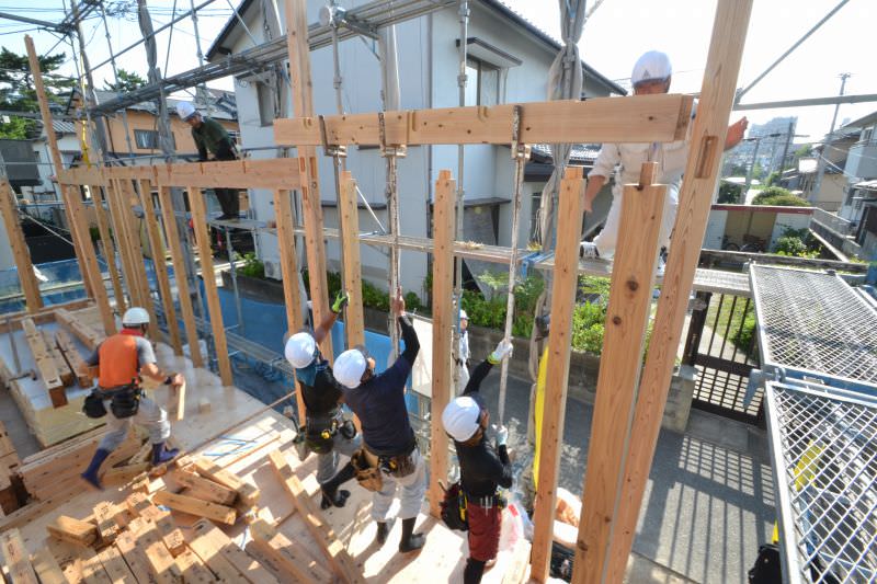 福岡市早良区百道01　注文住宅建築現場リポート⑥　～上棟式～