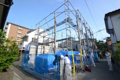 福岡市早良区百道01　注文住宅建築現場リポート⑥　～上棟式～