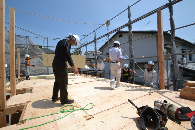 福岡市早良区百道01　注文住宅建築現場リポート⑥　～上棟式～