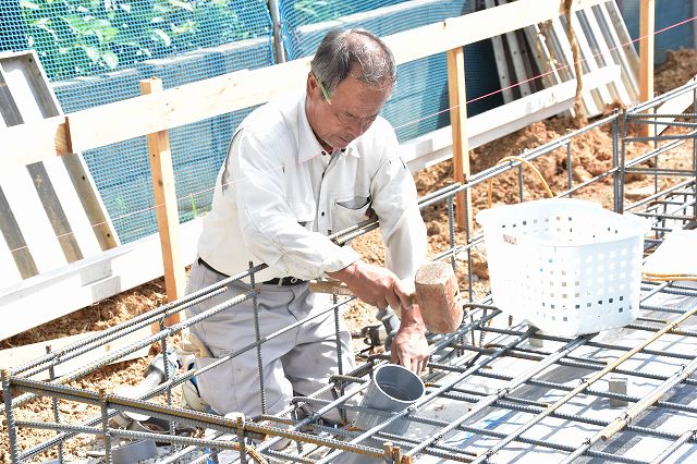 「糟屋郡志免町03」注文住宅現場リポート③【基礎工事】【配筋検査】