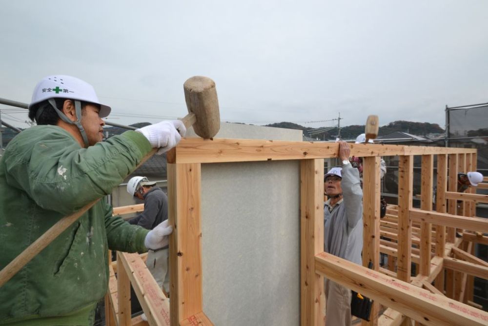 福岡市東区08　注文住宅建築現場リポート④　～上棟式～