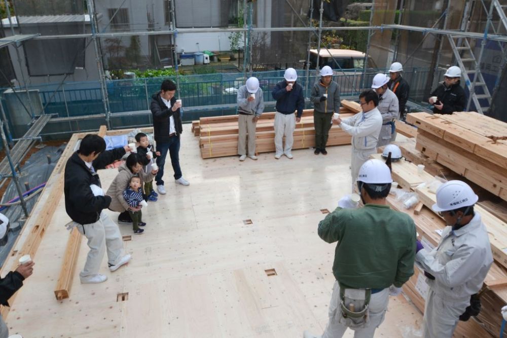 福岡市東区08　注文住宅建築現場リポート④　～上棟式～