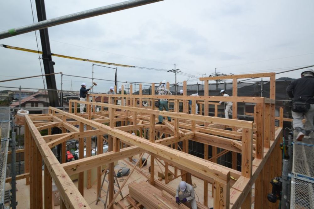 「福岡市東区08」注文住宅現場リポート④【上棟式】