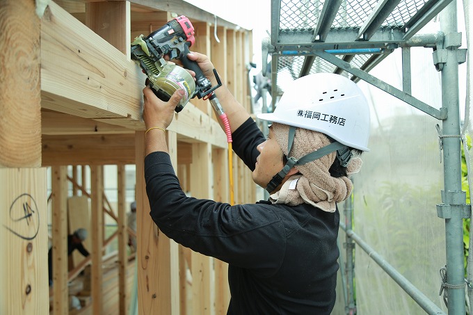 福岡県春日市05　注文住宅建築現場リポート⑤　～上棟式～