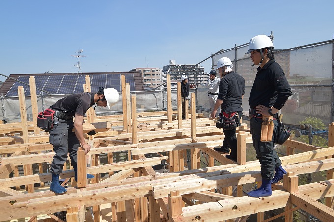 福岡県春日市05　注文住宅建築現場リポート⑤　～上棟式～