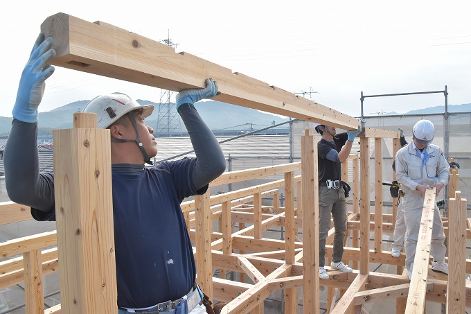 「福岡市西区千里01」注文住宅現場リポート⑤【上棟式】
