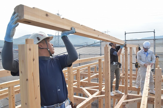 福岡市西区千里01　注文住宅建築現場リポート⑤　～上棟式～